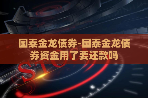 国泰金龙债券-国泰金龙债券资金用了要还款吗  第1张