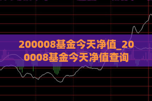 200008基金今天净值_200008基金今天净值查询  第1张