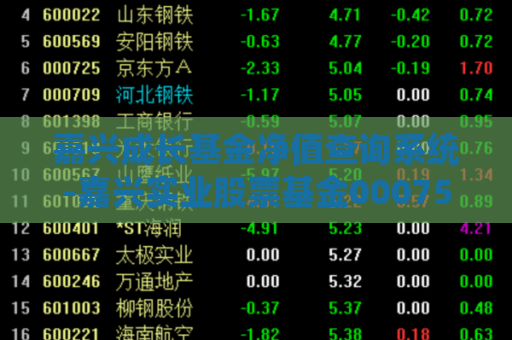 嘉兴成长基金净值查询系统-嘉兴实业股票基金000751  第1张