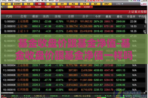 基金收盘价跟基金净值-基金收盘价跟基金净值一样吗  第1张