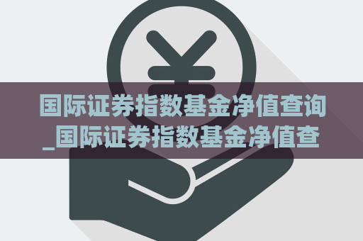 国际证券指数基金净值查询_国际证券指数基金净值查询官网  第1张