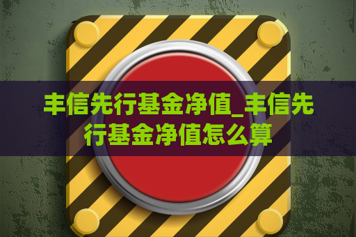 丰信先行基金净值_丰信先行基金净值怎么算