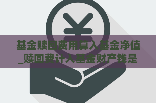 基金赎回费用算入基金净值_赎回费计入基金财产钱是谁的  第1张