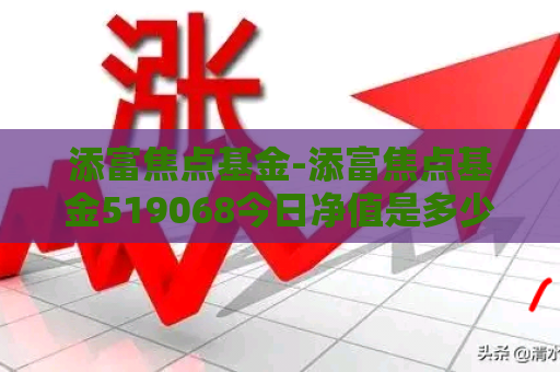 添富焦点基金-添富焦点基金519068今日净值是多少钱  第1张