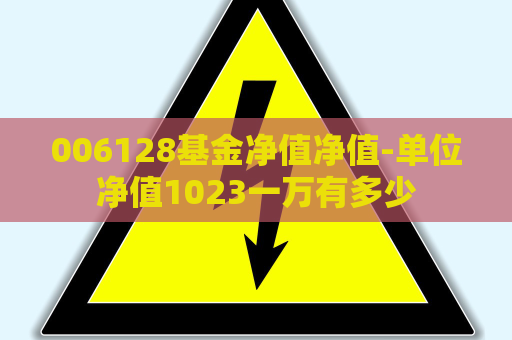 006128基金净值净值-单位净值1023一万有多少