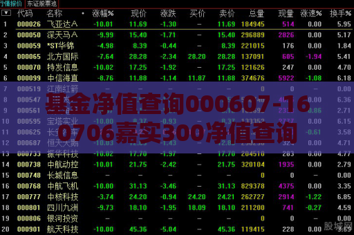 基金净值查询000607-160706嘉实300净值查询  第1张