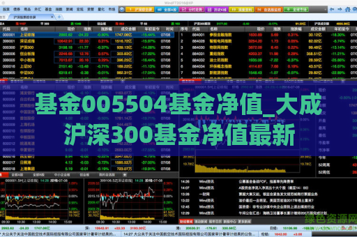 基金005504基金净值_大成沪深300基金净值最新  第1张