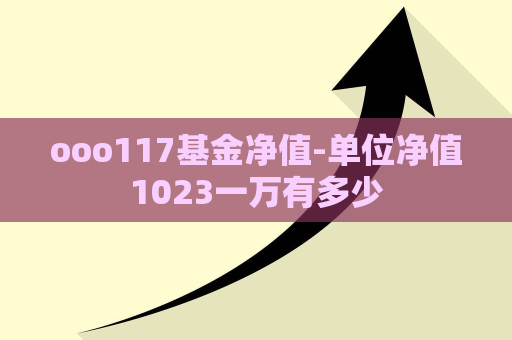 ooo117基金净值-单位净值1023一万有多少  第1张