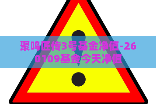 聚鸣匠传3号基金净值-260109基金今天净值  第1张