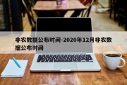 非农数据公布时间-2020年12月非农数据公布时间