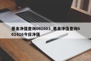 基金净值查询001603_基金净值查询001416今日净值