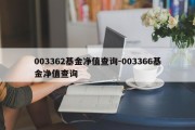 003362基金净值查询-003366基金净值查询