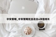 华安策略_华安策略优选混合a净值增长