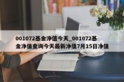 001072基金净值今天_001072基金净值查询今天最新净值7月15日净值