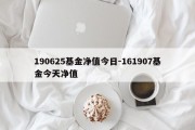 190625基金净值今日-161907基金今天净值