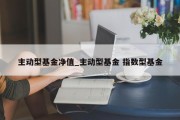 主动型基金净值_主动型基金 指数型基金