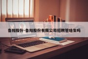 鲁阳股份-鲁阳股份有限公司招聘管培生吗