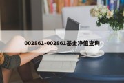 002861-002861基金净值查询