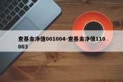 查基金净值001004-查基金净值110003