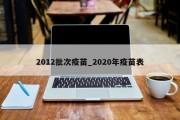 2012批次疫苗_2020年疫苗表