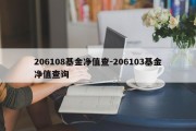 206108基金净值查-206103基金净值查询