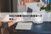 600171股票-600171股票交一下多少