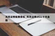 天风证券股票排名_天风证券2021十大金股