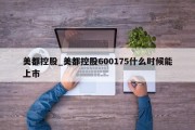 美都控股_美都控股600175什么时候能上市