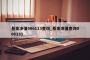 基金净值006113查询_基金净值查询006281