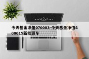 今天基金净值070003-今天基金净值400015新能源车