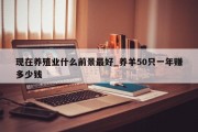 现在养殖业什么前景最好_养羊50只一年赚多少钱