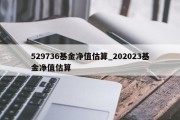 529736基金净值估算_202023基金净值估算