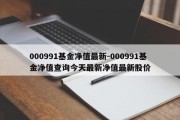 000991基金净值最新-000991基金净值查询今天最新净值最新股价