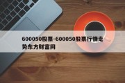 600050股票-600050股票行情走势东方财富网