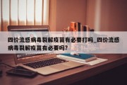 四价流感病毒裂解疫苗有必要打吗_四价流感病毒裂解疫苗有必要吗?