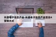 长盛电子信息产业-长盛电子信息产业混合A营销方式