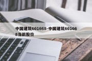 中国建筑601668-中国建筑601668当前股价