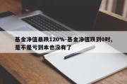 基金净值暴跌120%-基金净值跌到0时,是不是亏到本也没有了