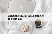 qdll基金净值汇率-qdii基金每天净值汇率的关系