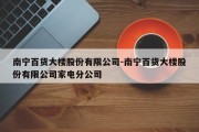 南宁百货大楼股份有限公司-南宁百货大楼股份有限公司家电分公司