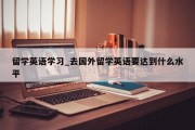 留学英语学习_去国外留学英语要达到什么水平