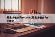 基金净值查询160506_基金净值查询160133