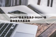 002667基金净值多少-002667基金净值天天基金网