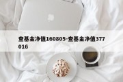 查基金净值160805-查基金净值377016