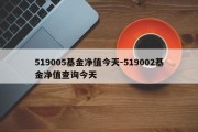 519005基金净值今天-519002基金净值查询今天