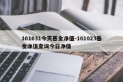 161031今天基金净值-161023基金净值查询今日净值