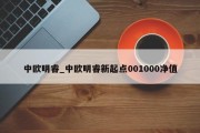 中欧明睿_中欧明睿新起点001000净值