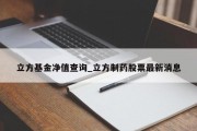 立方基金净值查询_立方制药股票最新消息