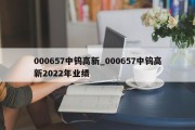 000657中钨高新_000657中钨高新2022年业绩