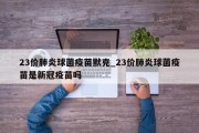 23价肺炎球菌疫苗默克_23价肺炎球菌疫苗是新冠疫苗吗